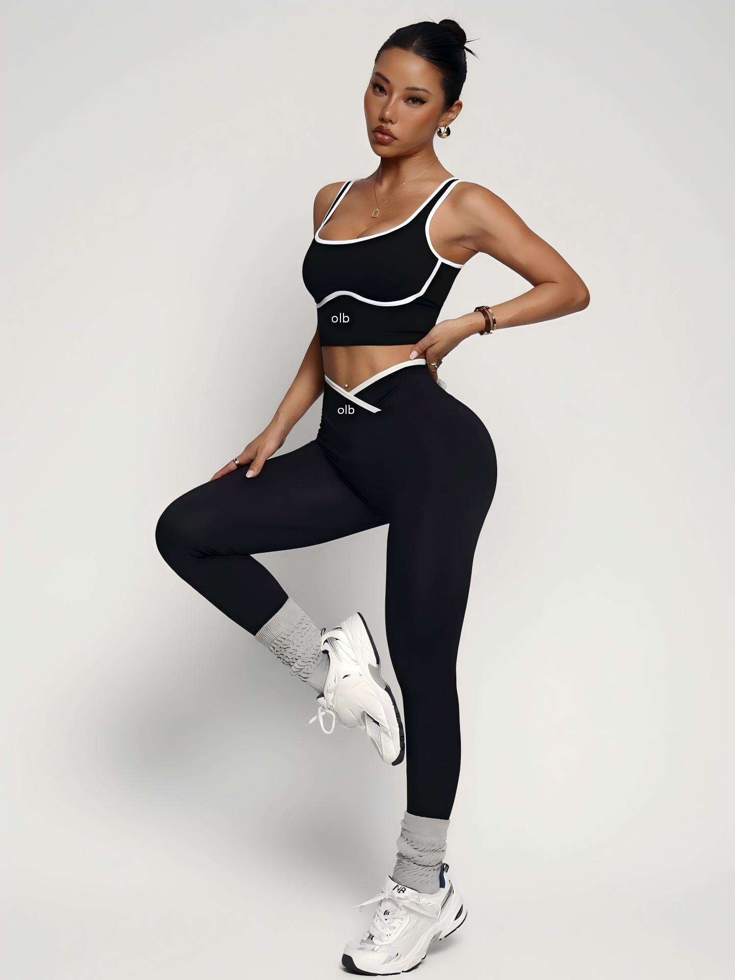 Yoga Fitness Wear - 2-piece new sports bra vest pants