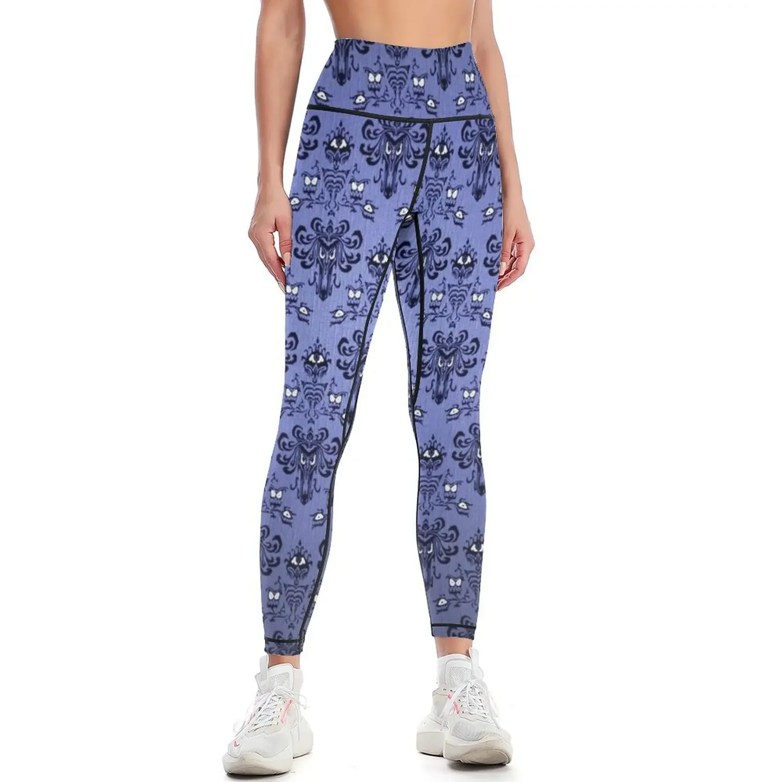 Yoga Fitness Wallpaper - Haunted Mansion Wallpaper Leggings Women's fitness