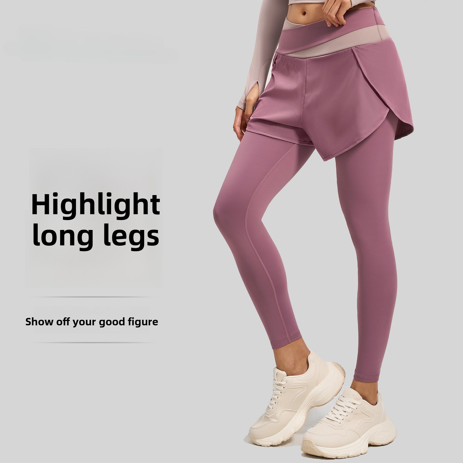 Yoga Fitness Model - Latest Model Fake Two-piece Color Matching