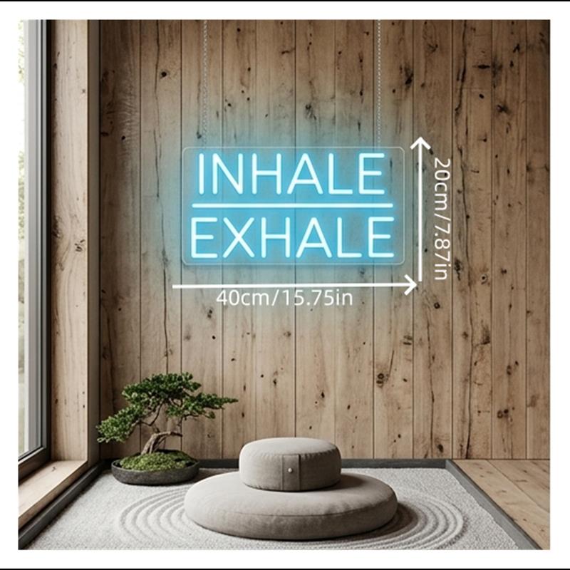Inhale Exhale Neon Sign Light  - огляд і ціна Yoga Fitness Wallpaper