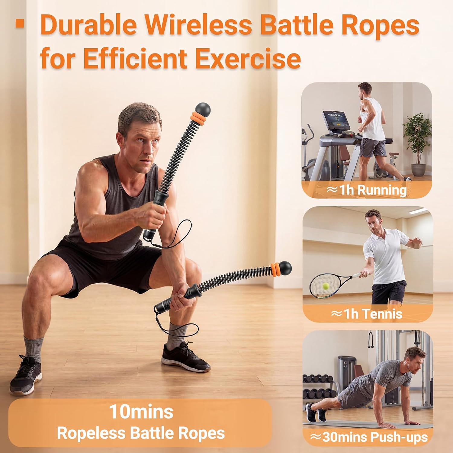 Adjustable Ropeless Battle Rop - огляд і ціна Battle Rope Exercise