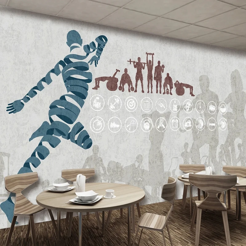 Custom Modern Sports Pattern W - огляд і ціна Yoga Fitness Wallpaper