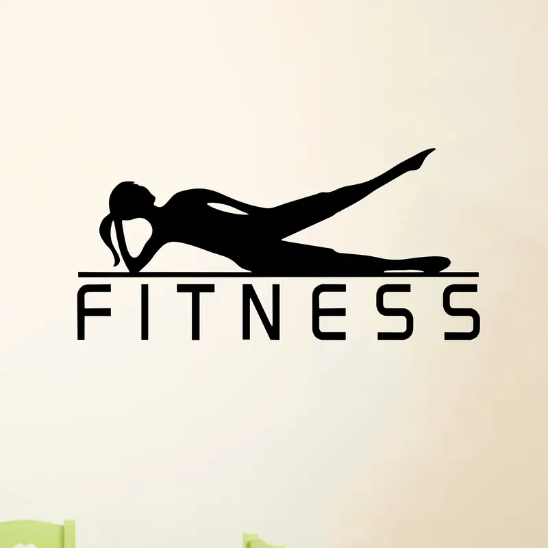 A Vinyl Sticker of a Fitness G - огляд і ціна Yoga Fitness Wallpaper