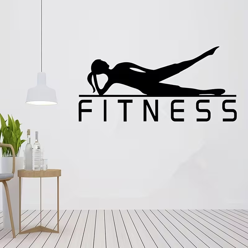 A Vinyl Sticker of a Fitness G - огляд і ціна Yoga Fitness Wallpaper