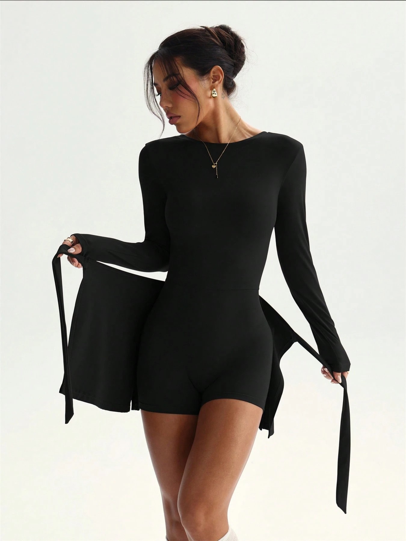 Solid Color Long Sleeved Slim  - огляд і ціна Yoga Fitness Wear