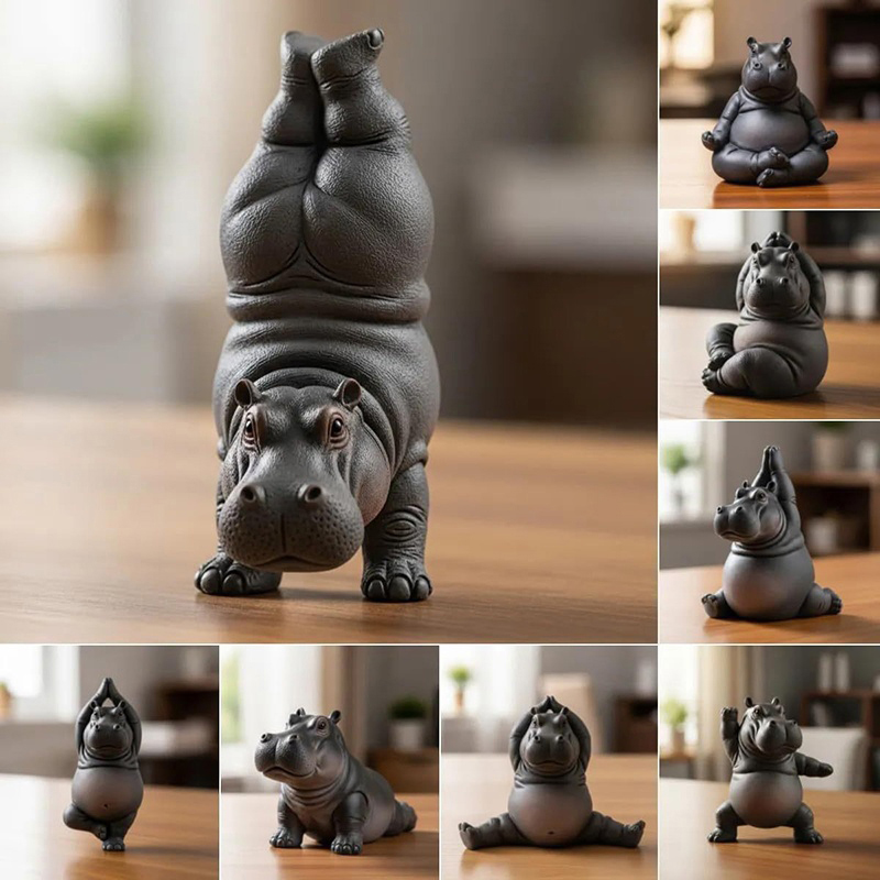 Yoga Master Hippo Statue Handc - огляд і ціна Yoga Fitness Model