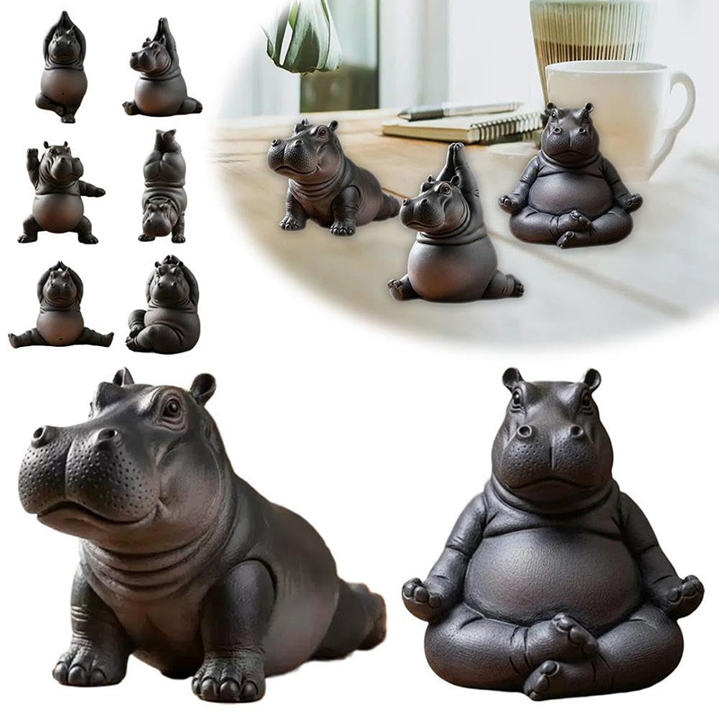Yoga Master Hippo Statue Handc - огляд і ціна Yoga Fitness Model