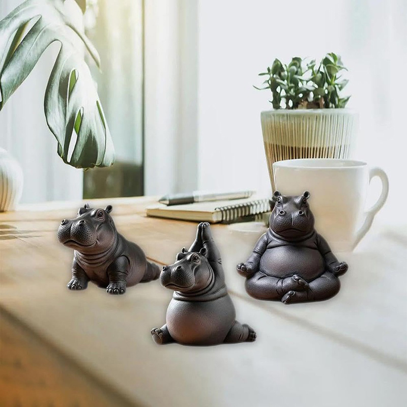 Yoga Master Hippo Statue Handc - огляд і ціна Yoga Fitness Model