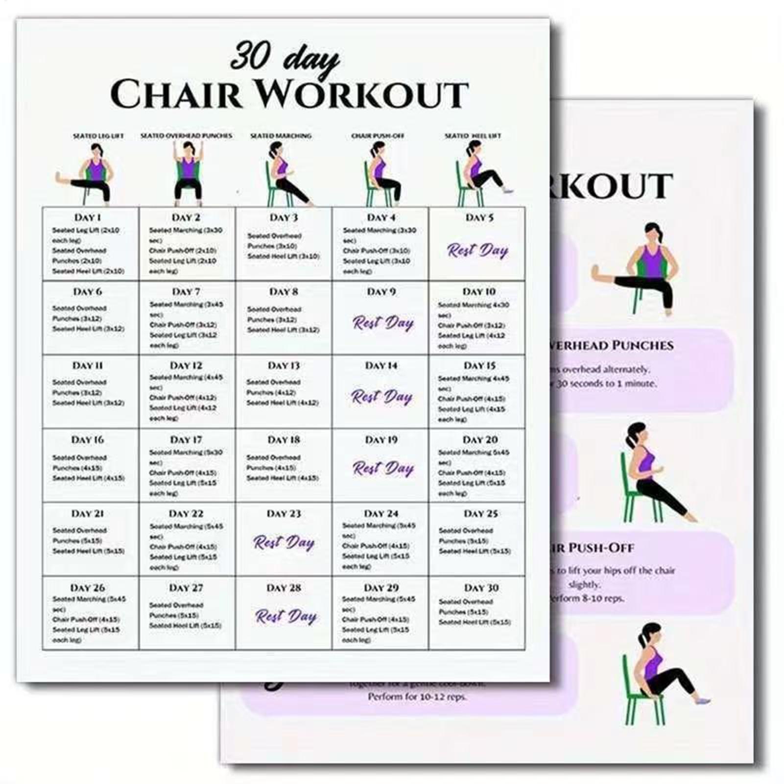 6pcs Fitness Posters 30-Day Ch - огляд і ціна Yoga Fitness Wallpaper