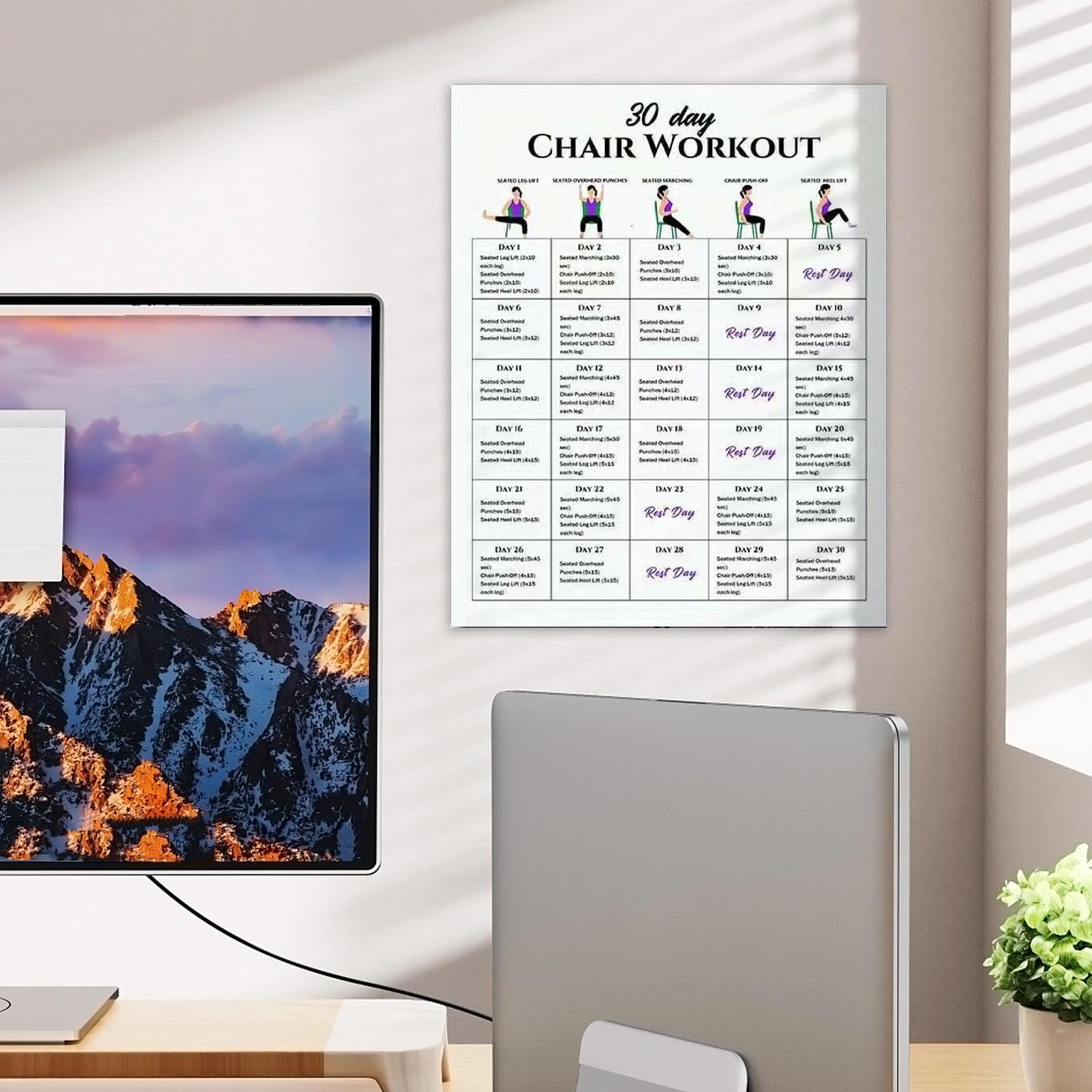 6pcs Fitness Posters 30-Day Ch - огляд і ціна Yoga Fitness Wallpaper