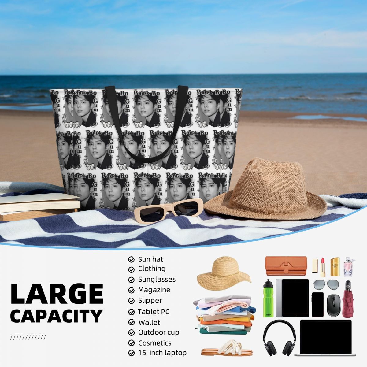 Park Bo Gum Kpop Beach Tote Ba - огляд і ціна Yoga Fitness Park